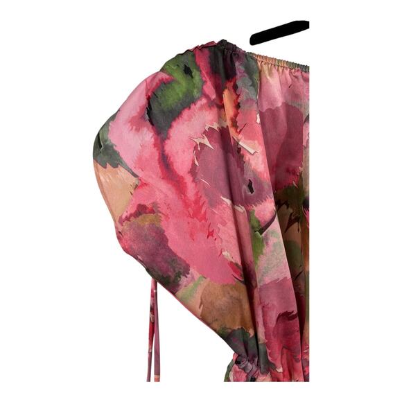 Misa Dress Mara off the shoulder satin pink size X-Small XS - Picture 3 of 7